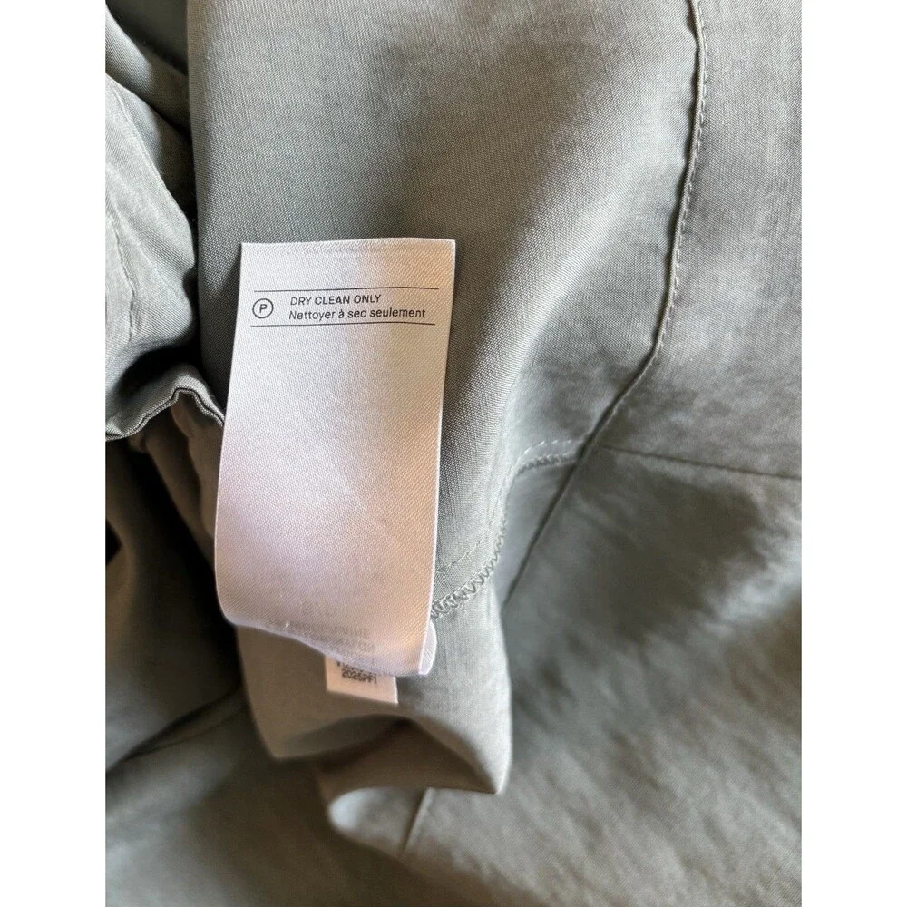 Vince A-Line Clay Sage Green Pocket Short Knee Length Dress Size Small NWY $448 - Picture 11 of 12